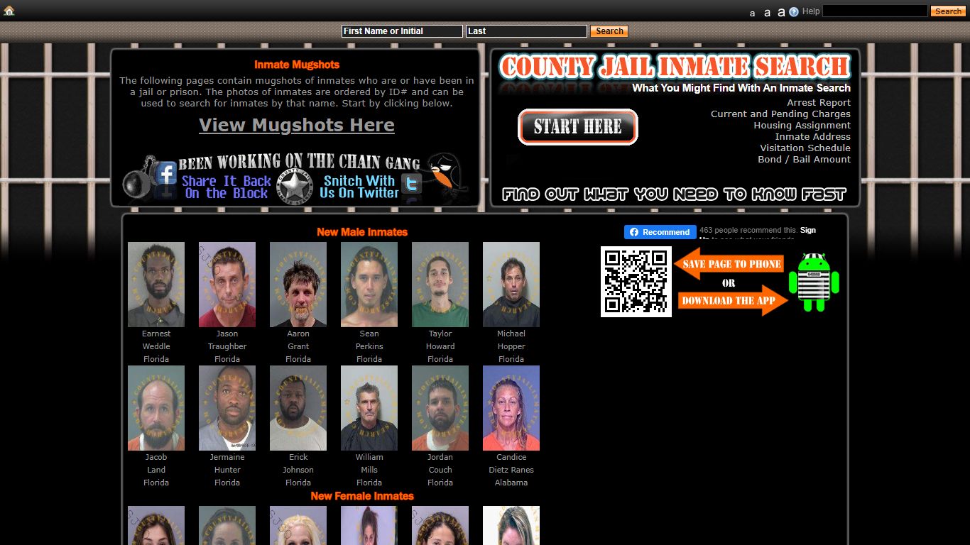 Recent Arrest Mugshots And Inmate Search