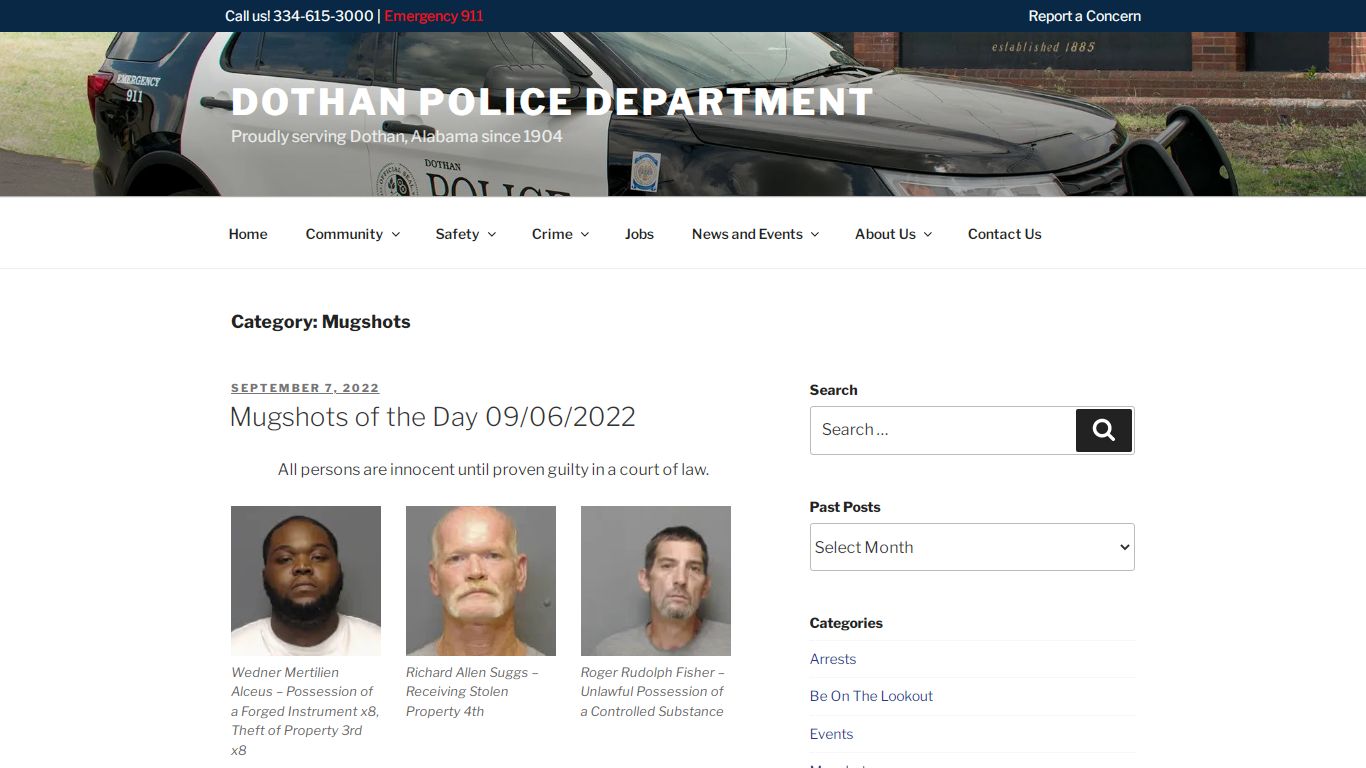 Mugshots – Dothan Police Department