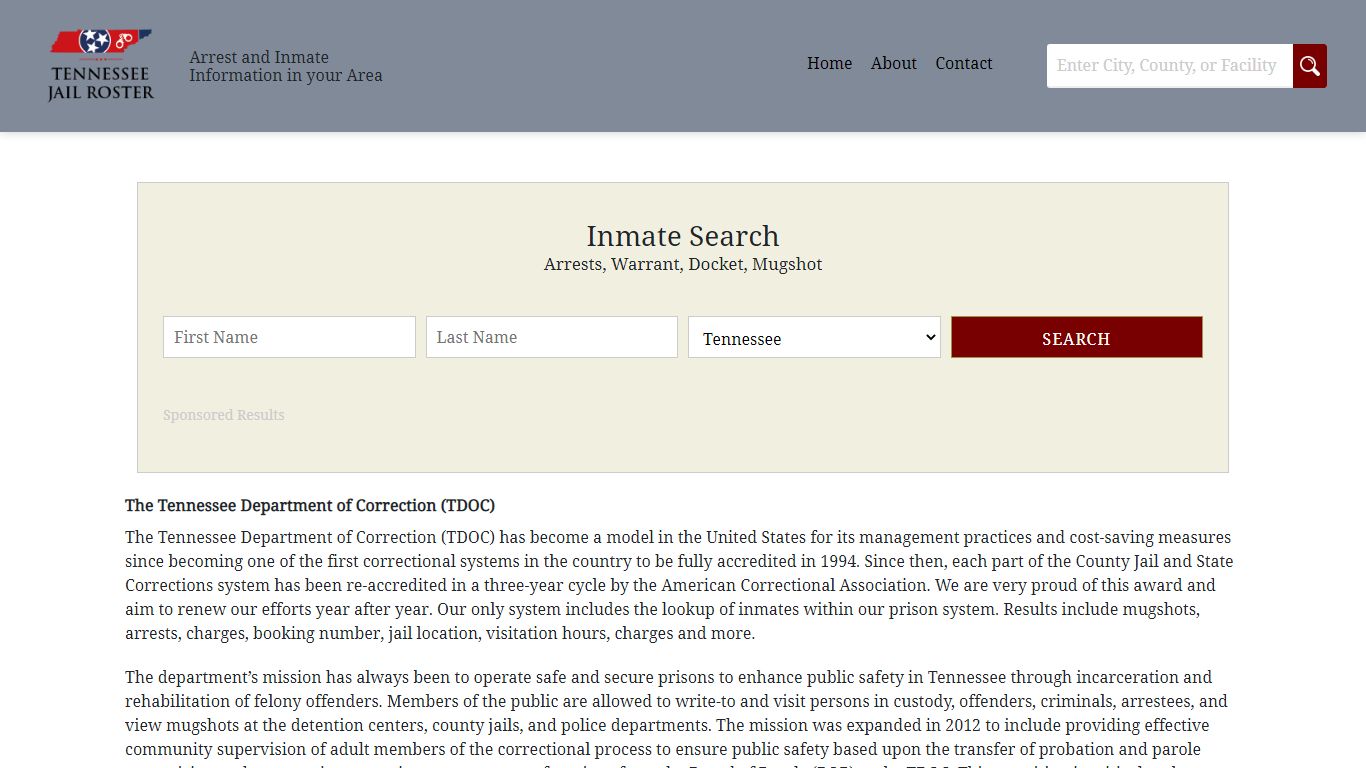 Jail Roster Search | Inmates, Arrests, Mugshots Tennessee